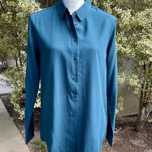 Uniqlo Teal Blue/Green Button-down Shirt, size M